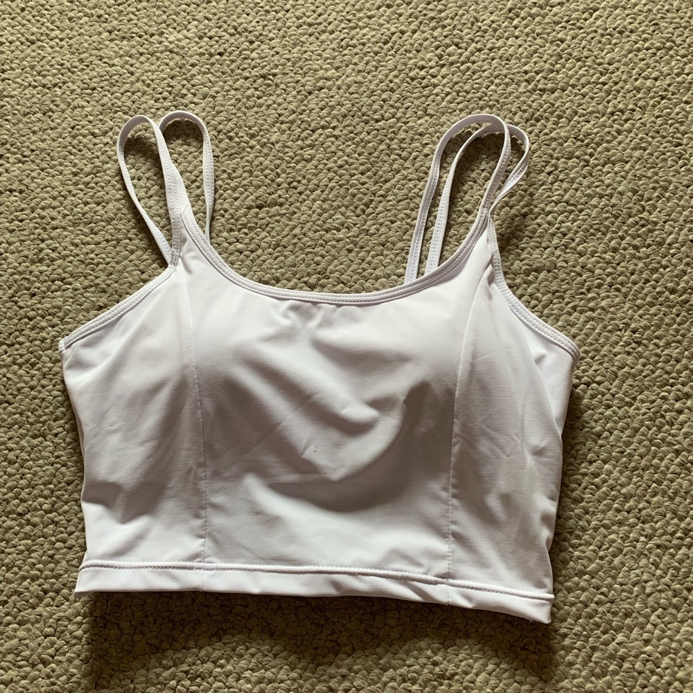 White Sports Bra